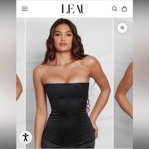 NEW LEAU sphynx satin corset top